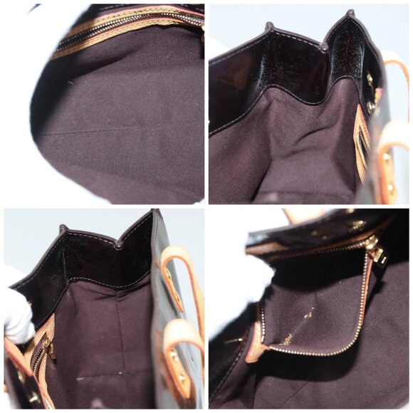 LOUIS VUITTON Monogram Vernis Reade PM Hand Bag Amarante - Picture 15 of 16